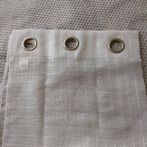 Mainstays Windowpane Set of 2 Sheer White Curtains 37.5" x 84"